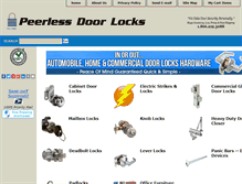 Tablet Screenshot of peerlessdoorlocks.com